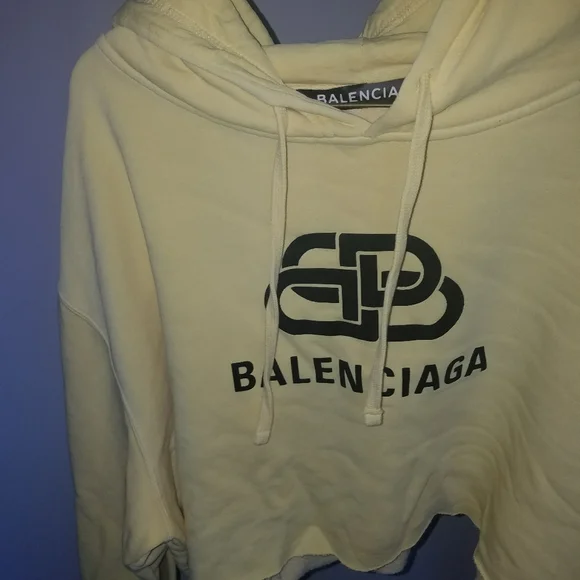 oversize balenciaga hooded crop sweater - Picture 3 of 3